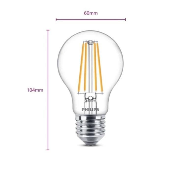 Lampu Philips Led Classic Filament Led Eye Comfort Warm White Kuning Happy Shopping