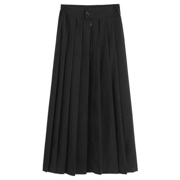 (Allthebest) Rok Panjang Plisir/Plisket/Lipit Hitam SD