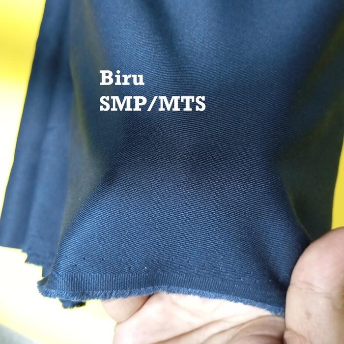 (Allthebest) Nagata Drill Biru SMP Kain Seragam Sekolah Kain Celana SMP Kain Celana Biru Kain