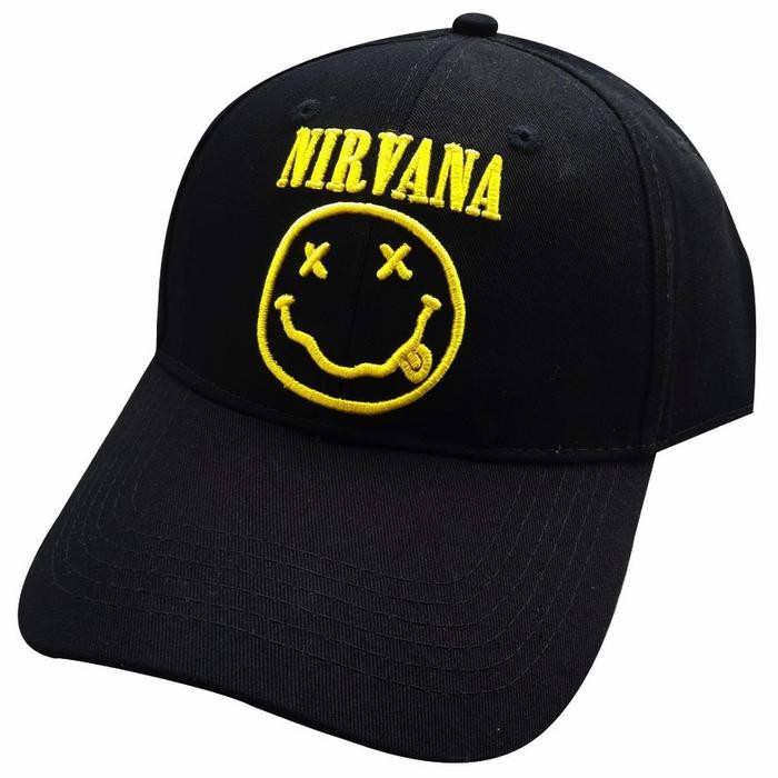 NIRVANA SMILEY BASEBALL CAPS - TOPI NIRVANA