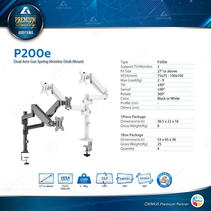 

Baru Bracket Monitor Deskmount Gas Spring OXIMUS P200e Tilt Swivel Rotate Meja