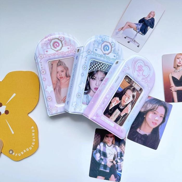 

Baru Y2K Mini Photo Album Binder Koleksi Kartu Foto 3 Inch