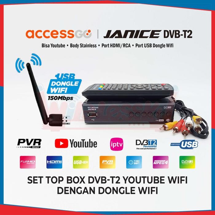 Accessgo STB Janice Dengan Dongle WIFI bisa akses youtube