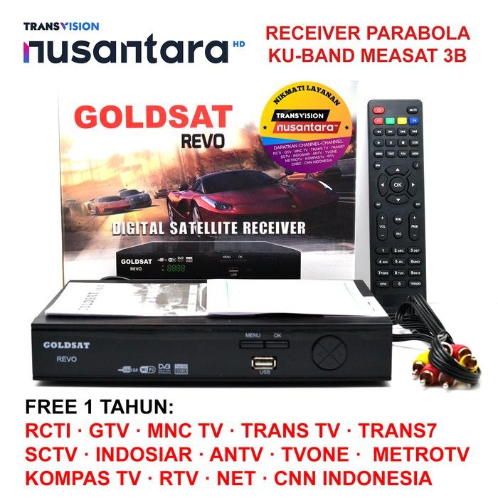 Receiver Parabola Mpeg4 HD Goldsat Nusantara / Transvision