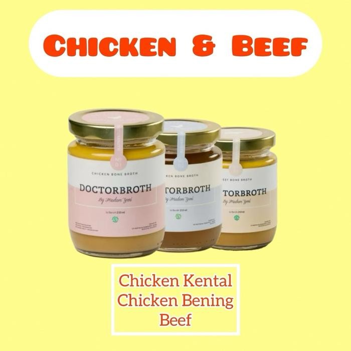 

Doctor Broth - Chicken and Beef Broth (Chicken Kental, Chicken Bening, Beef)