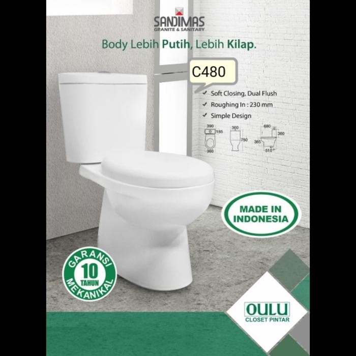 Closet duduk Oulu C480 putih