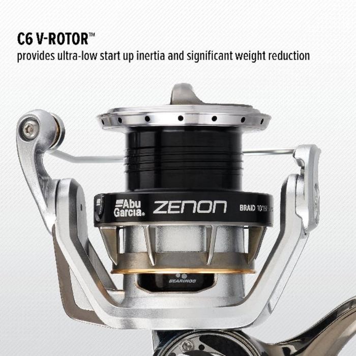Reel Abu Garcia Zenon Spinning 1000S, 2000S, 2500Msh, 3000Msh 11 Ball Bearing Alat Pancing Gulungan