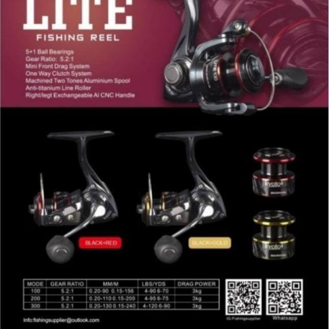Reel Pancing Spinning Mini 100. 200. 300 Kyoto Lite