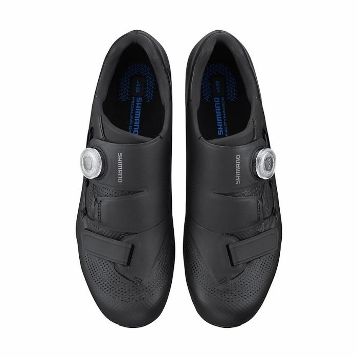 RC502 WIDE BLACK WHITE Sepatu Roadbike Hitam Putih RC5 RC 502
