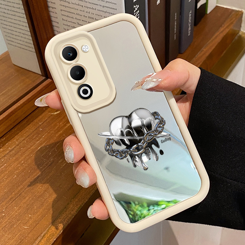 Casing Hp OPPO A5 A3s A12E Realme C1 Case Casing Cinta rantai pola Kesing HP Cesing cermin Kasing Si
