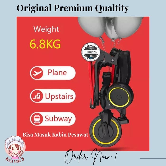 Sepeda Anak Roda Tiga Bisa Dilipat / Stroller Sepeda Roda Tiga