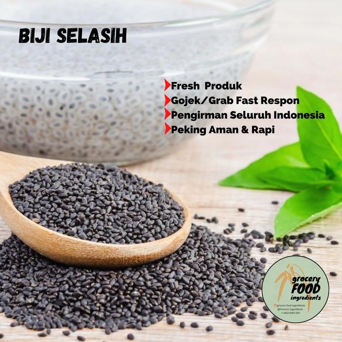 

Biji Selasih Import 1Kg / Basil Seed Kualitas Premium Best Quality Asli 100% Original