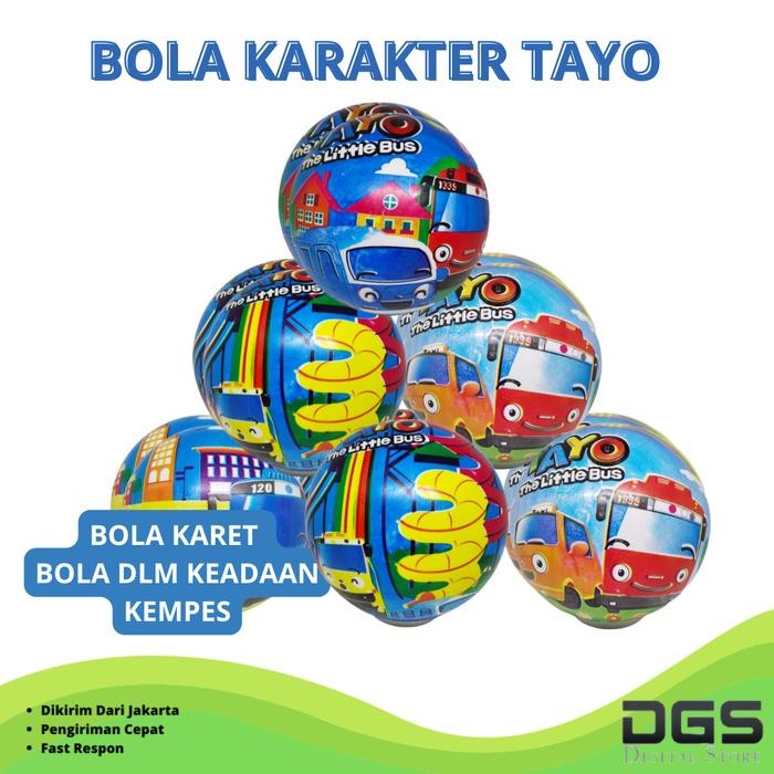 (Allthebest) Mainan Bola Karet / Bola Karet Karakter Tayo DGS