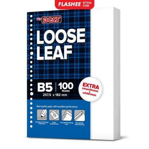 

Flashee Paket Bundle Loose Leaf B5 Ring 26 Isi Binder Kertas Garis Grid Polos Dot 100 Lembar Paket