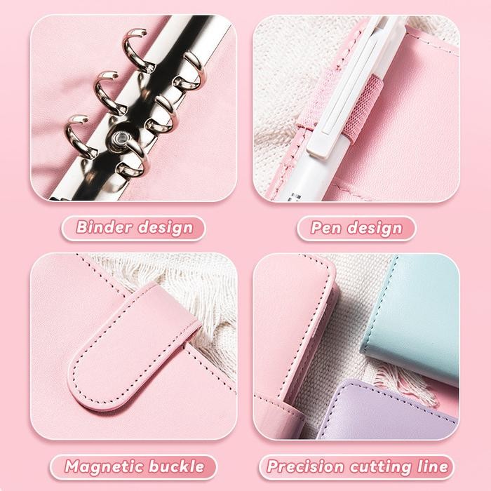 

Binder Polos 6 Ring Binder Keuangan Binder Aesthetic 3 Warna A6 Kode 972