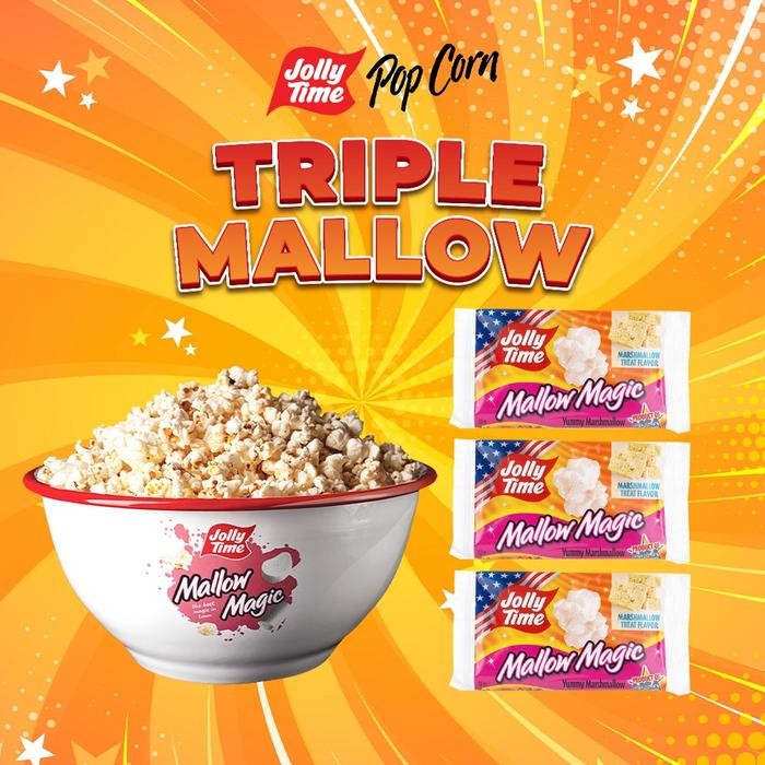 

Diskon! Promo Paket Triple Mallow 3 Pcs - Jolly Time Microwave Popcorn