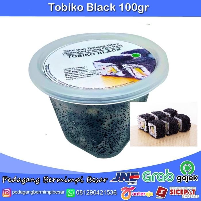 

Diskon! Promo Tobiko Black 100Gr Telur Ikan Terbang Hitam Premium Frozen Sushi Topping