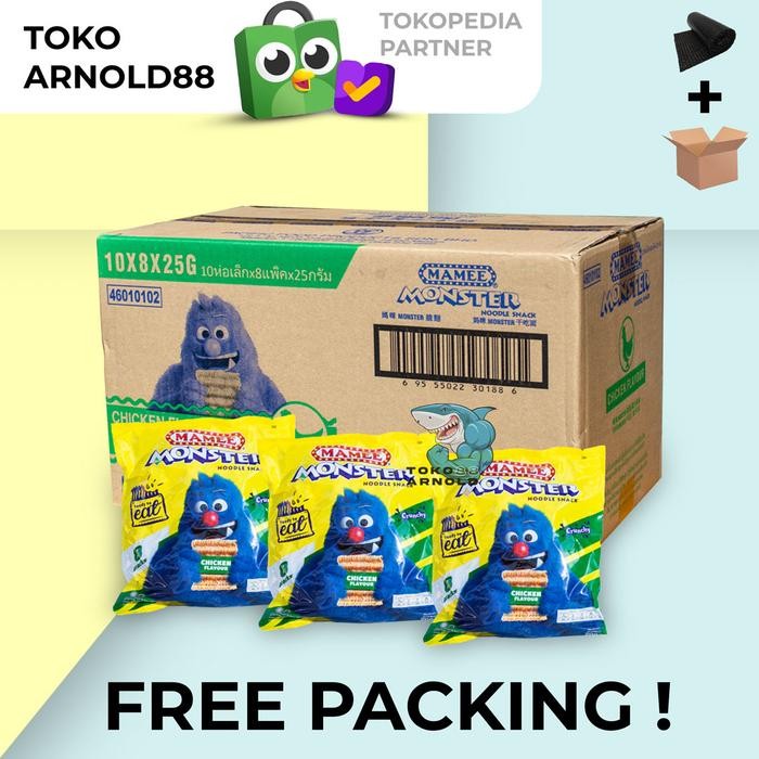 

Diskon! Promo Mamee Monster Snack Mie Rasa Ayam Per Dus 10 Pcs X 200G