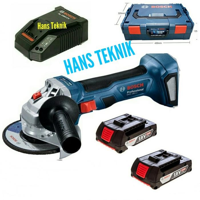 Murah Bosch Gws18V-Li Gws 18 V-Li Mesin Gerinda Cordless Baterai Charger