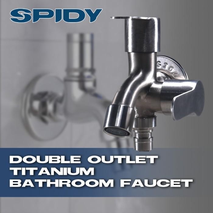 Toto Sanitaary - Keran Air Cabang Stainless 304 Shower Kamar Mandi Kran Tembok Mesin Cuci Dinding