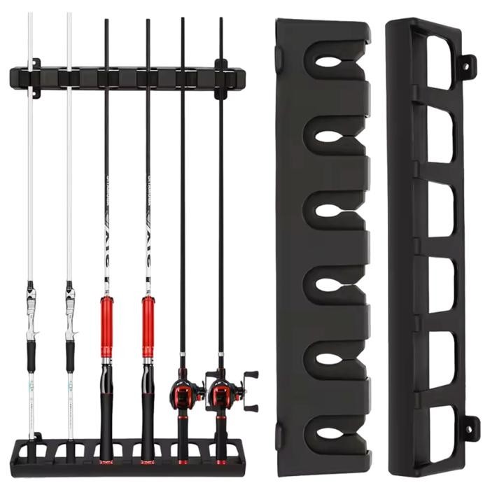 Daiwa Sportindo - Rak Holder Tempat Joran Pancing Umpan Ikan Wall Mount Fishing Rod 6 Slot
