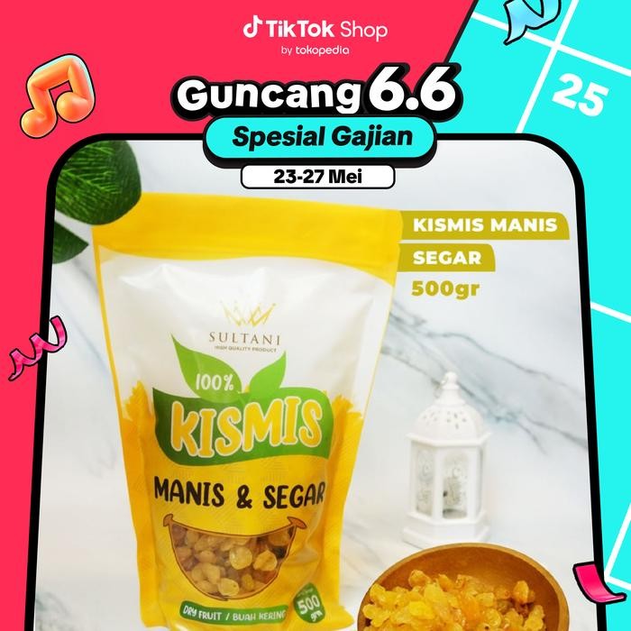 

ORIGINAL Kismis Manis 500 gr Premium Sultani Segar Kualitas Kismis Pilihan Dari Anggur Terbaik READY
