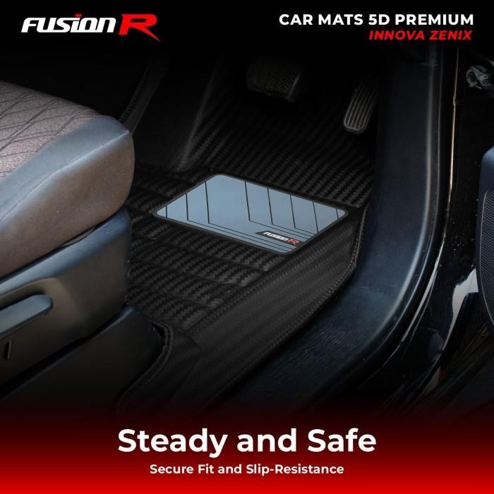 Fusion R Karpet Mobil 5D Innova Zenix Hybrid Premium Car Carpet Carbon