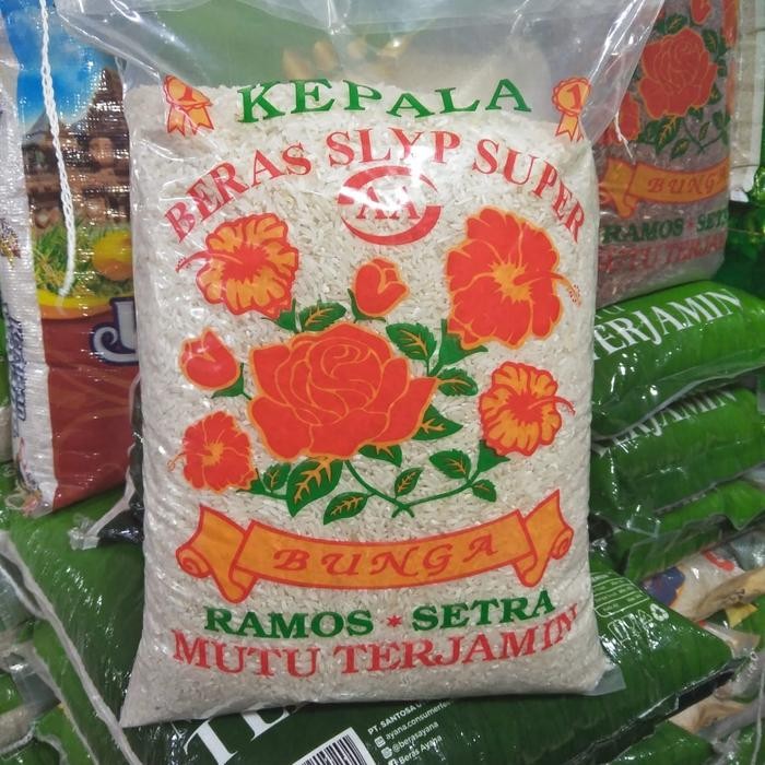 

Promo Terlaris Beras Slyp Super Cap Bunga 5KG Ready