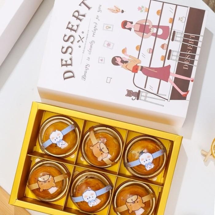 (Allthebest) KOTAK KUE MOONCAKE SEKAT 6 BOX KUE BULAN SEKAT 6 MBS-6-09 DESSERT