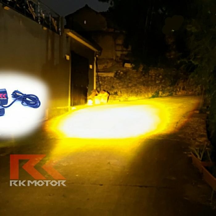 Luminos Led Q2 Lampu Mini Laser Gun D2 Dua Warna High Low Garansi
