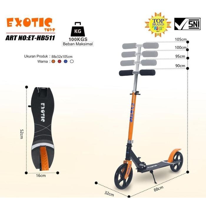 Scuter /Otoped Exotic Et-Hb-511 Bisa Untuk Dewasa