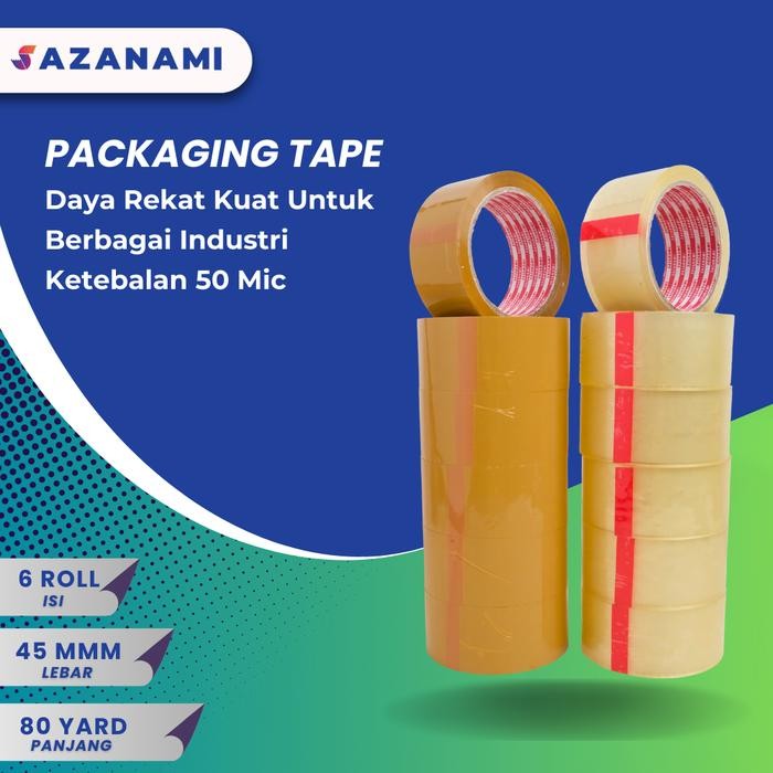 

ID SAZANAMI LAKBAN BENING COKLAT 2" 45MM X 80Y - 1 PACK 6 ROLL