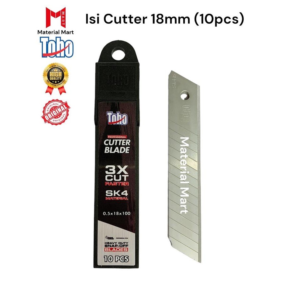 

ID ISI ULANG CUTTER JAPAN TOHO BLACK PREMIUM BLADE / REFILL PISAU CUTER