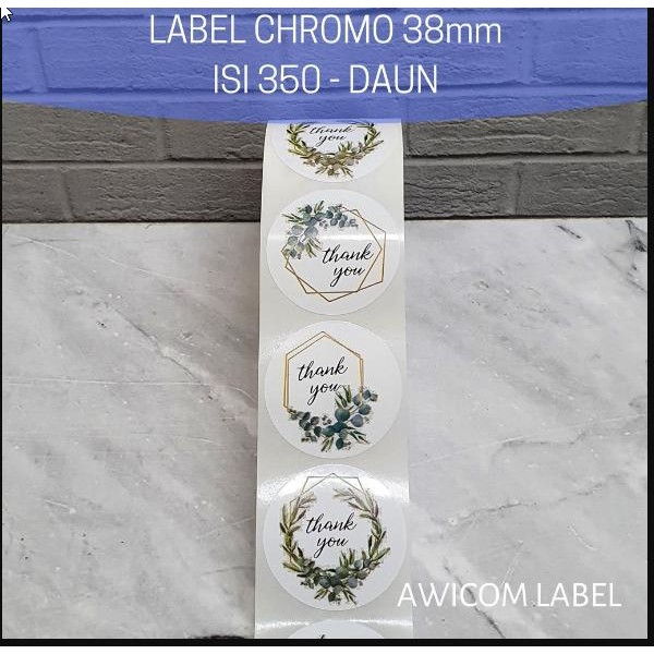 

ID 350 PCS (1 ROLL) STIKER LABEL THANK YOU HOMEMADE HANDMADE 38MM ROLL PAPER