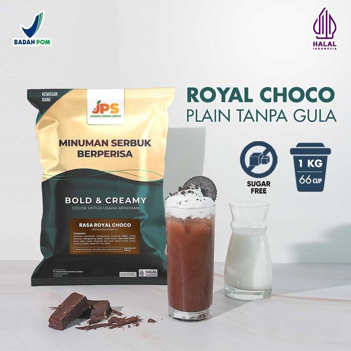

BUBUK MINUMAN ROYAL CHOCO PLAIN POWDER JPS TANPA GULA