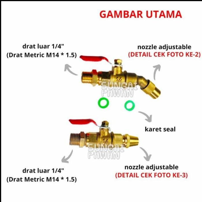 Original Semprotan Nozzle Lakoni Laguna 70 Drat Luar 1/4" Irigasi
