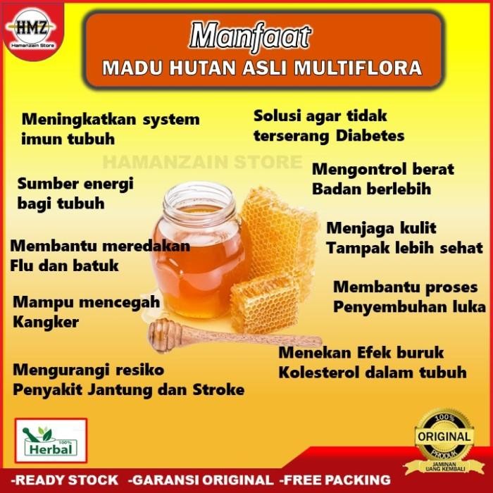 

MADU HUTAN ASLI MURNI BY JASMINE MULTIFLORA RAW HONEY PREMIUM 1 KG