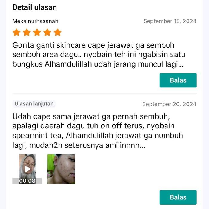 

ECOGANIC SPEARMINT TEA ISI 30 KANTONG HERBAL