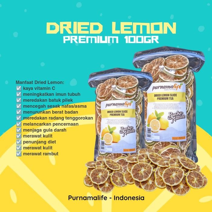 

100GR DRIED LEMON SLICE JERUK LEMON KERING IRIS MINUMAN BERHASIAT