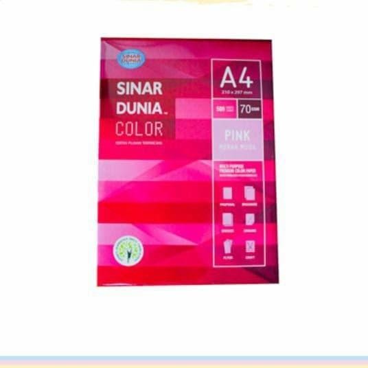 

Kertas A4 70 Gram Sinar Dunia Pink