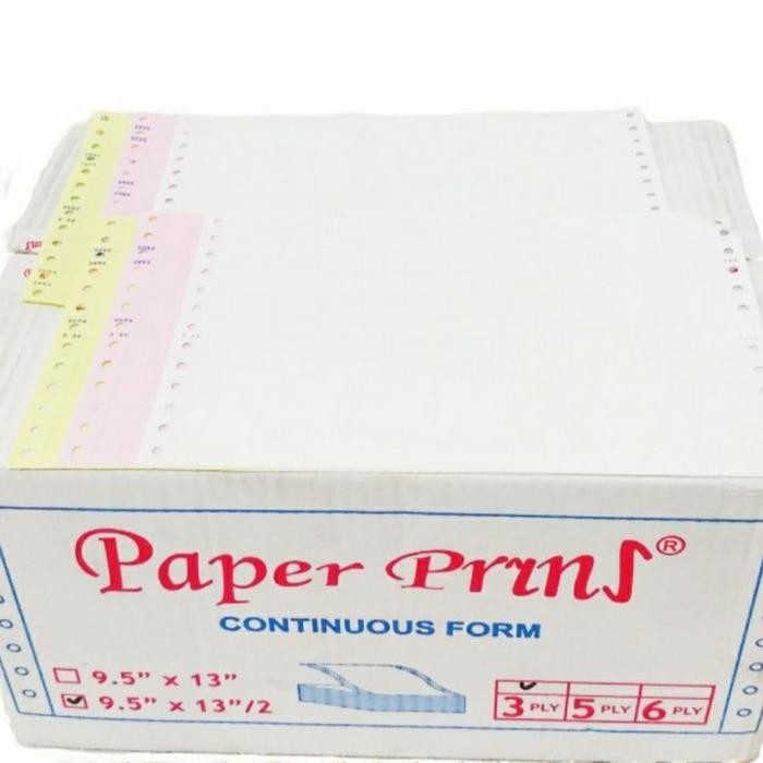 

Kertas Continuous Form 9.5X13/2. 3 Ply Paperpryns (Prs - Bagi 2)