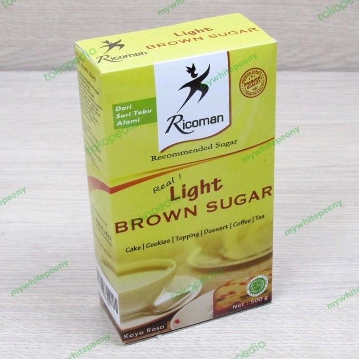

(Allthebest) Light Brown Sugar Ricoman Kemasan 500 Gram