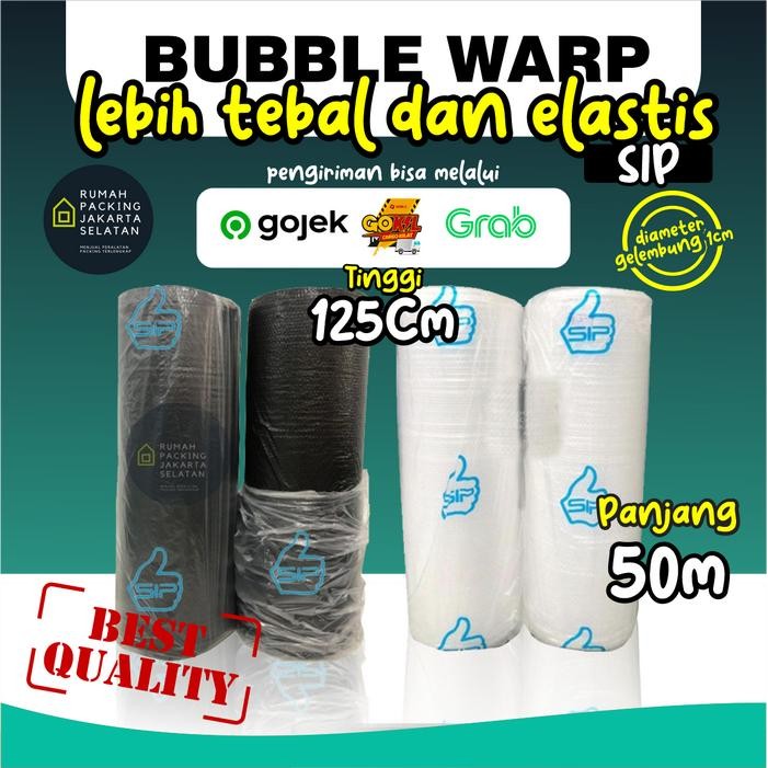 

Bubblewrap Bubble Wrap Bening Murah Bagus (Gojek/Grab) 125 CM x 50 M