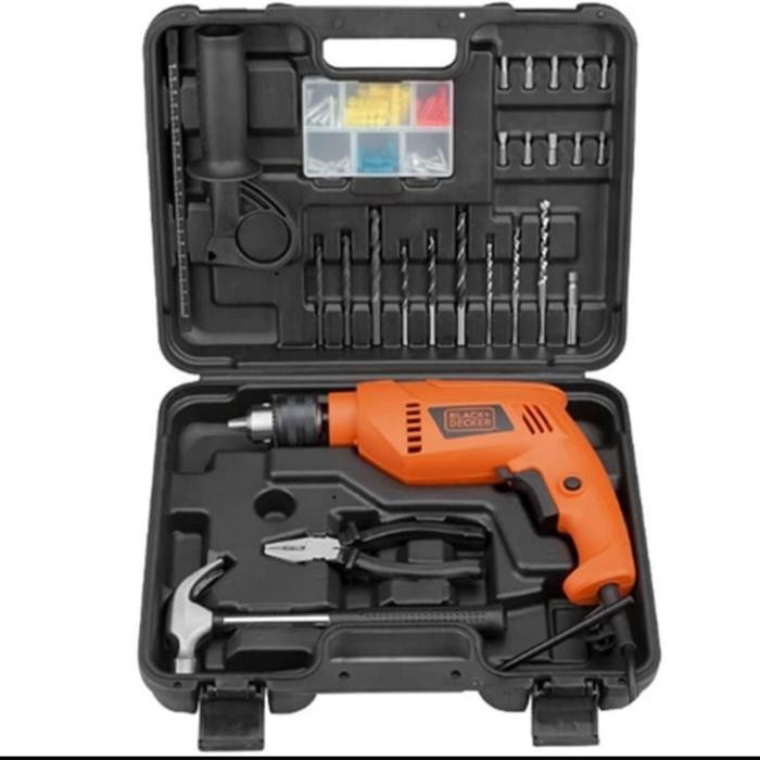 Gercep Mesin Bor Tembok Set Hammer Drill Black Decker Hd555Kopr