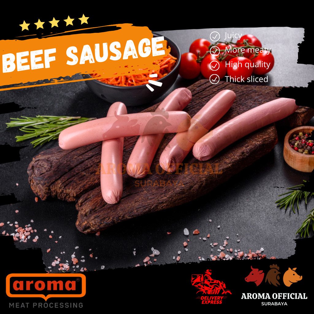 

AROMA Beef Sausage (Sosis Sapi) Frozen