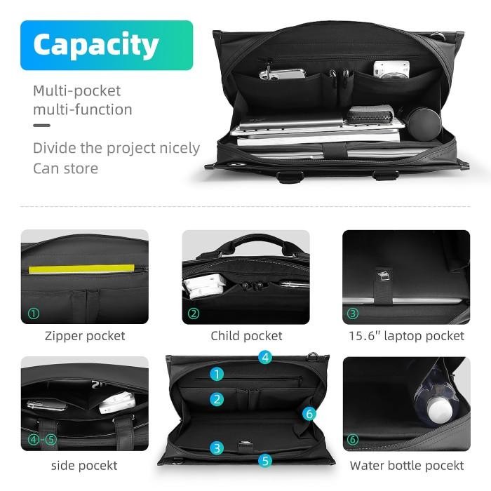 Mark Ryden Mr8003 Tas Jinjing Kantor Kerja Laptop 15.6 Inch Business