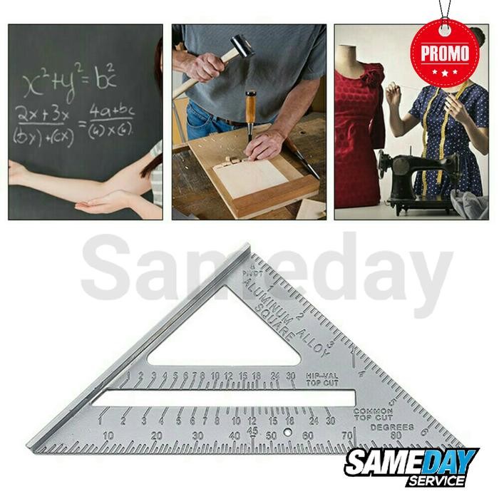 

ID PENGGARIS SEGITIGA SIKU SUDUT CARPENTER WOODWORKING SPEED SQUARE 7INCH