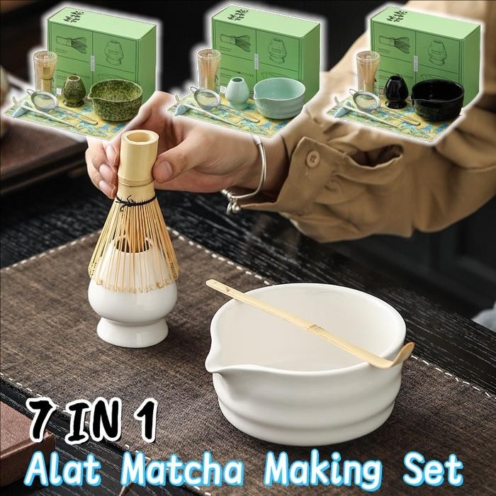 

Vinnatsu 7pcs 7in1 Alat Matcha Making Set Bambu Pengaduk Bubuk Matcha Pengaduk Matcha Matcha Bowl