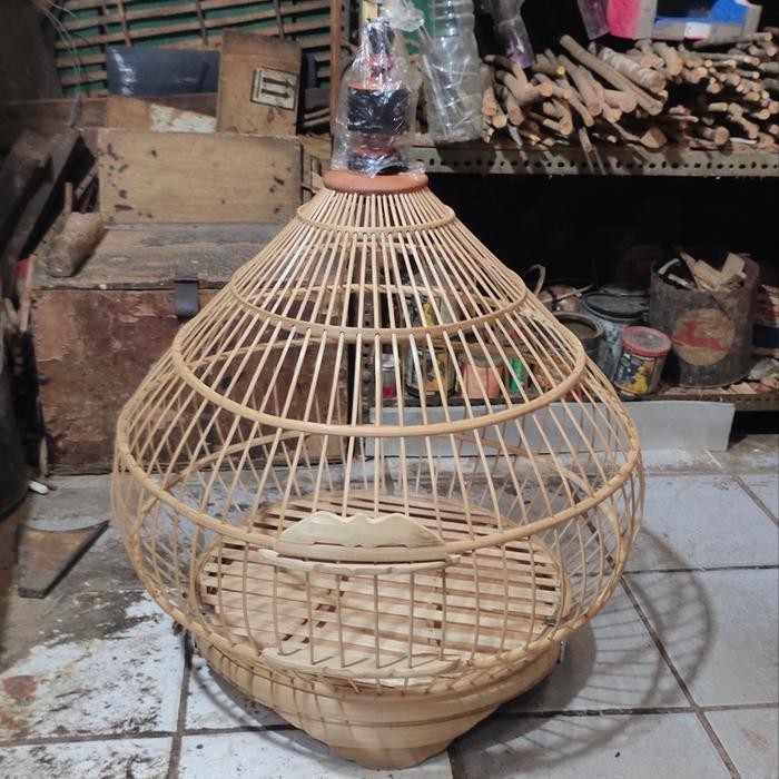 sangkar ayam hutan,bambu