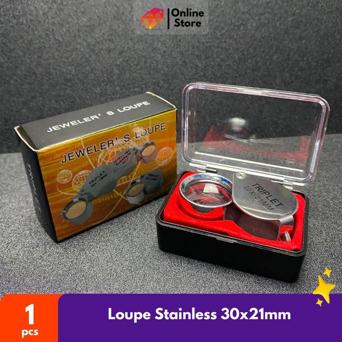 

ID KACA PEMBESAR PORTABLE LIPAT STAINLESS 30X21MM